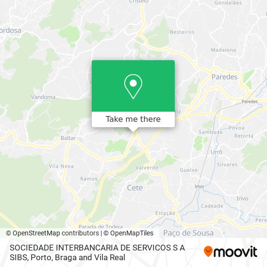 SOCIEDADE INTERBANCARIA DE SERVICOS S A SIBS mapa