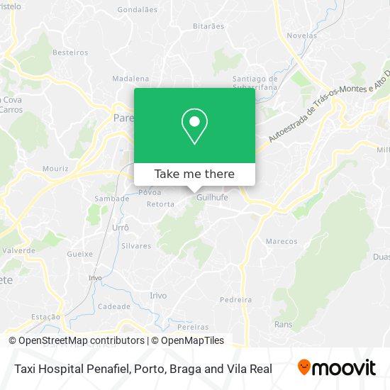 Taxi Hospital Penafiel mapa