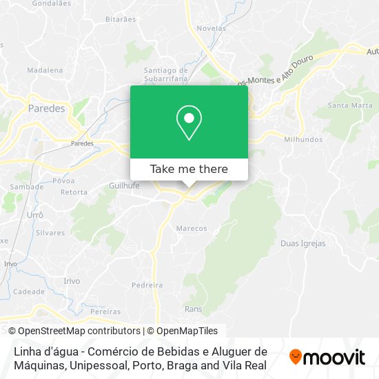 Linha d'água - Comércio de Bebidas e Aluguer de Máquinas, Unipessoal mapa