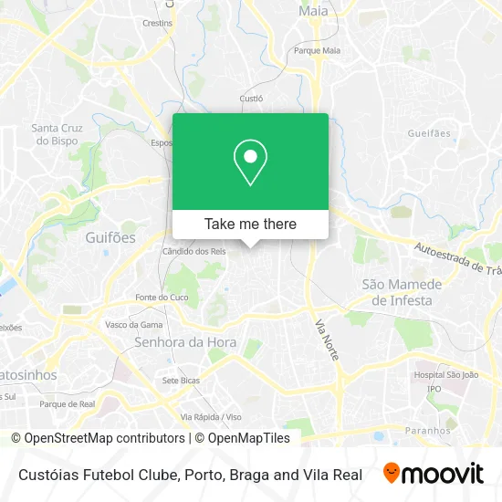 Custóias Futebol Clube map