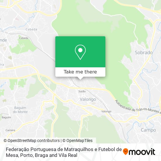 Federação Portuguesa de Matraquilhos e Futebol de Mesa mapa