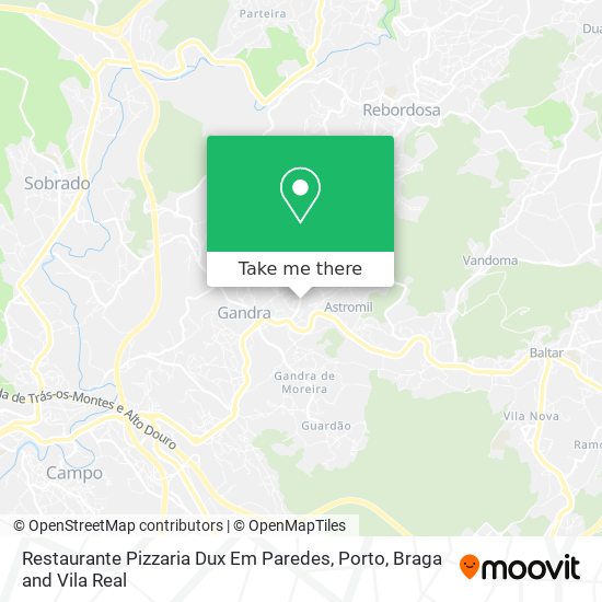 Restaurante Pizzaria Dux Em Paredes mapa