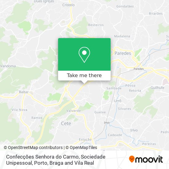 Confecções Senhora do Carmo, Sociedade Unipessoal map