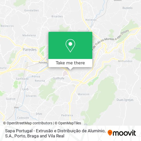 Sapa Portugal - Extrusão e Distribuição de Alumínio, S.A. map