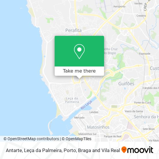 Antarte, Leça da Palmeira map