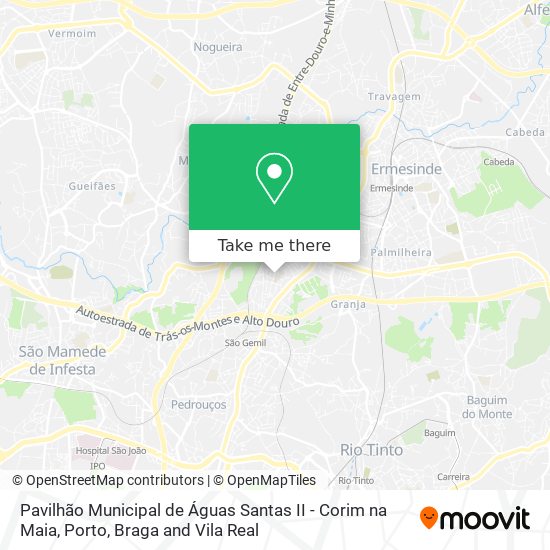 Pavilhão Municipal de Águas Santas II - Corim na Maia map