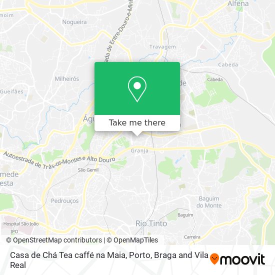 Casa de Chá Tea caffé na Maia map