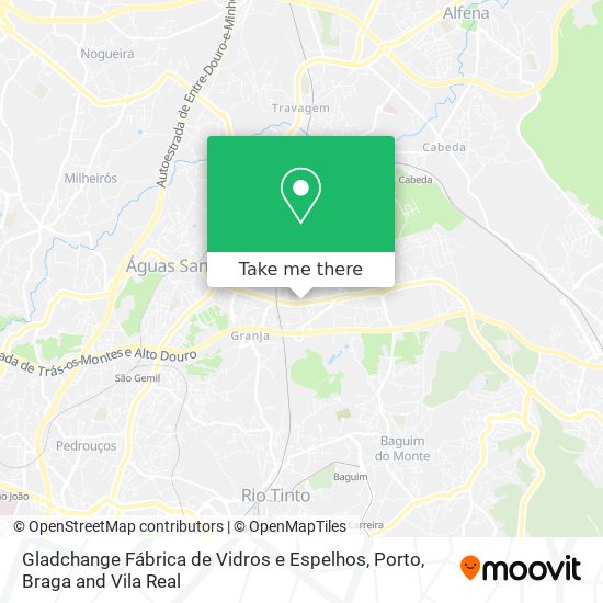 Gladchange Fábrica de Vidros e Espelhos map