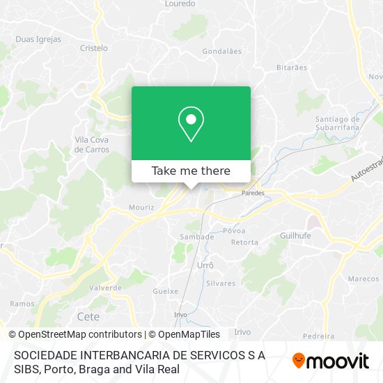 SOCIEDADE INTERBANCARIA DE SERVICOS S A SIBS map