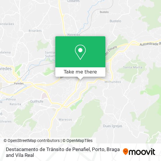 Destacamento de Trânsito de Penafiel map