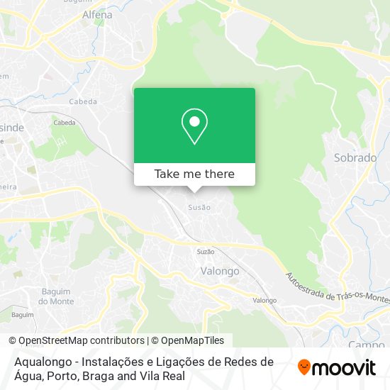 Aqualongo - Instalações e Ligações de Redes de Água mapa