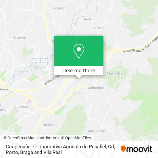 Coopenafiel - Cooperativa Agrícola de Penafiel, Crl map