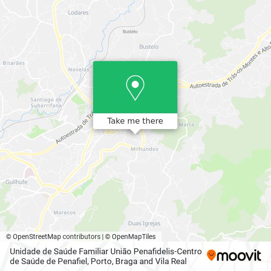 Unidade de Saúde Familiar União Penafidelis-Centro de Saúde de Penafiel map