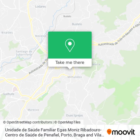 Unidade de Saúde Familiar Egas Moniz Ribadouro-Centro de Saúde de Penafiel map