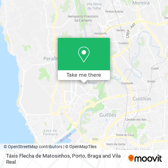 Táxis Flecha de Matosinhos map