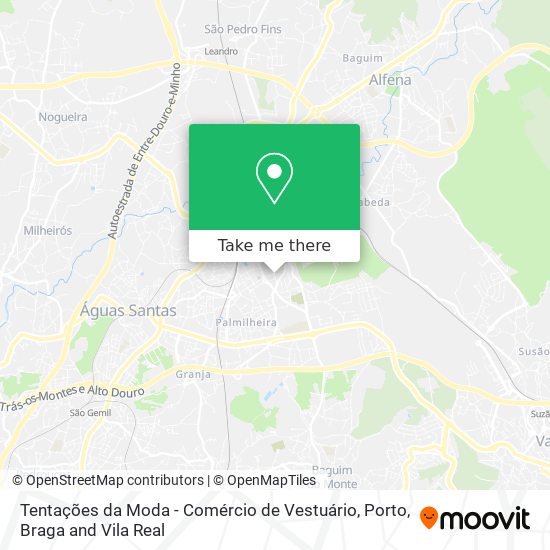 Tentações da Moda - Comércio de Vestuário mapa