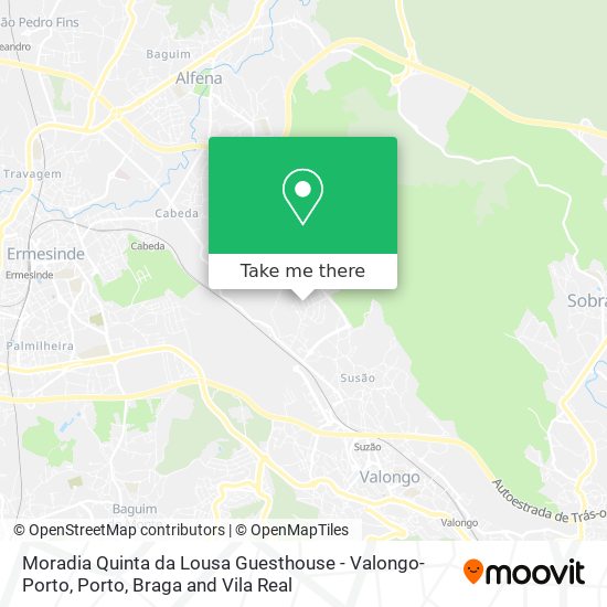 Moradia Quinta da Lousa Guesthouse - Valongo-Porto map