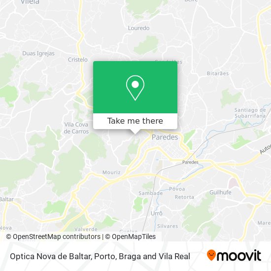 Optica Nova de Baltar mapa