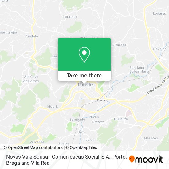 Novas Vale Sousa - Comunicação Social, S.A. map