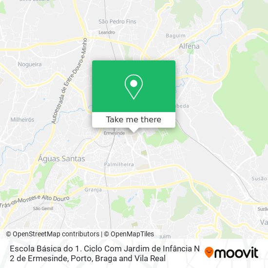 Escola Básica do 1. Ciclo Com Jardim de Infância N 2 de Ermesinde mapa