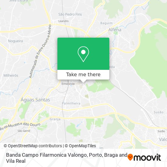 Banda Campo Filarmonica Valongo mapa