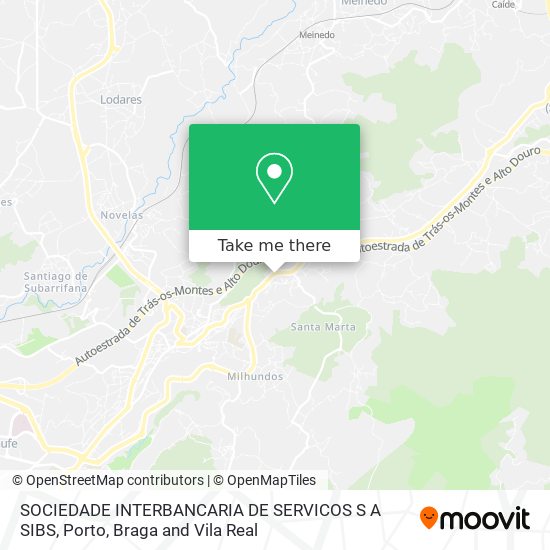 SOCIEDADE INTERBANCARIA DE SERVICOS S A SIBS map