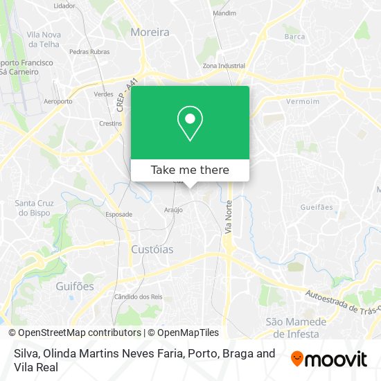 Silva, Olinda Martins Neves Faria map