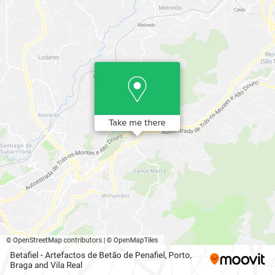 Betafiel - Artefactos de Betão de Penafiel map