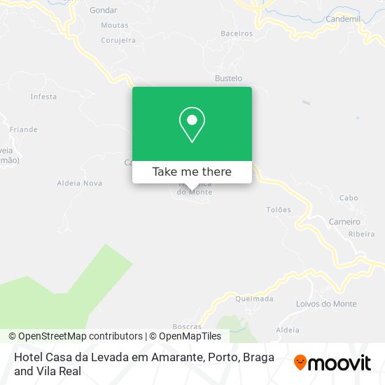 Hotel Casa da Levada em Amarante mapa