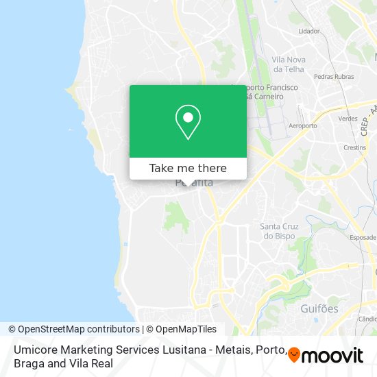 Umicore Marketing Services Lusitana - Metais map