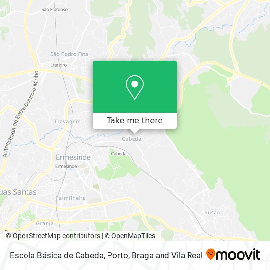 Escola Básica de Cabeda map