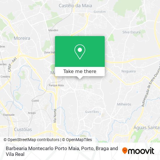 Barbearia Montecarlo Porto Maia map