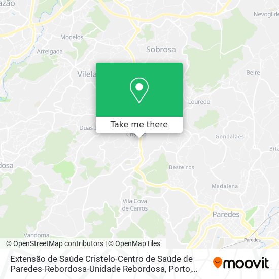 Extensão de Saúde Cristelo-Centro de Saúde de Paredes-Rebordosa-Unidade Rebordosa map