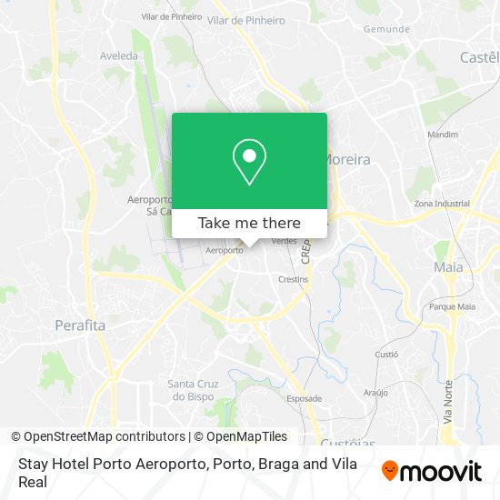Stay Hotel Porto Aeroporto map