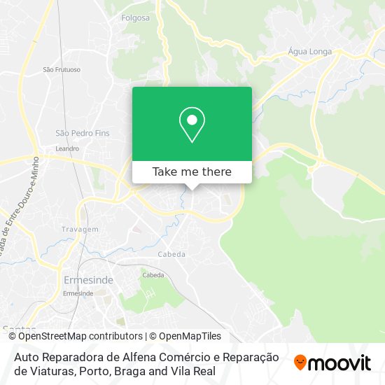 Auto Reparadora de Alfena Comércio e Reparação de Viaturas map