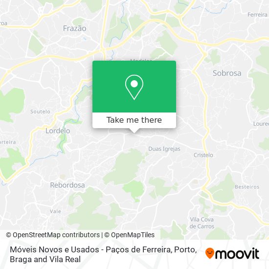 Móveis Novos e Usados - Paços de Ferreira map