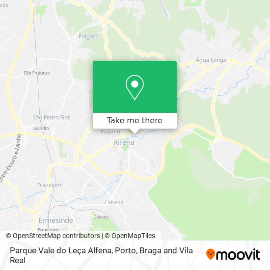 Parque Vale do Leça Alfena map