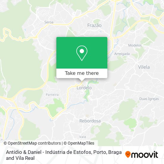 Antídio & Daniel - Indústria de Estofos map