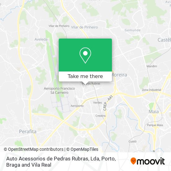 Auto Acessorios de Pedras Rubras, Lda map
