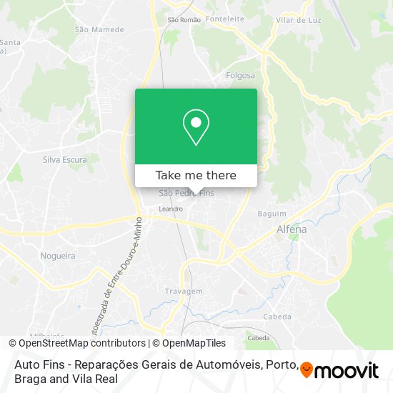 Auto Fins - Reparações Gerais de Automóveis map