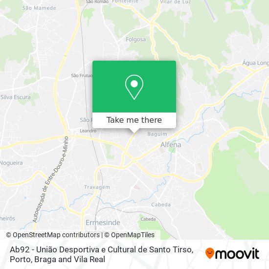 Ab92 - União Desportiva e Cultural de Santo Tirso map