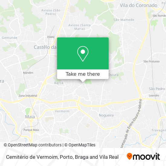 Cemitério de Vermoim mapa