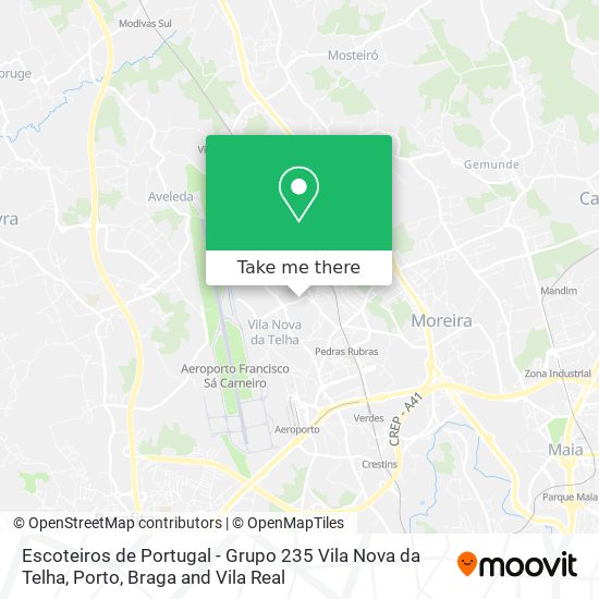 Escoteiros de Portugal - Grupo 235 Vila Nova da Telha map