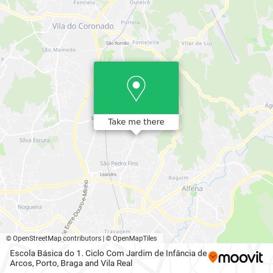 Escola Básica do 1. Ciclo Com Jardim de Infância de Arcos map