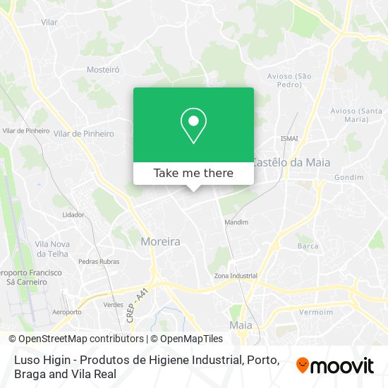 Luso Higin - Produtos de Higiene Industrial map