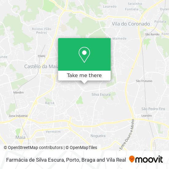 Farmácia de Silva Escura mapa