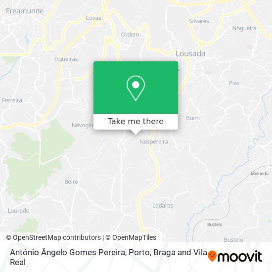 António Ângelo Gomes Pereira map