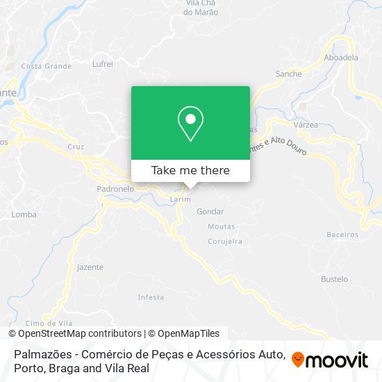 Palmazões - Comércio de Peças e Acessórios Auto map