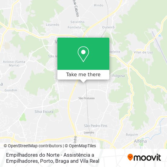 Empilhadores do Norte - Assistência a Empilhadores map