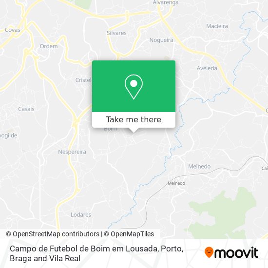 Campo de Futebol de Boim em Lousada map